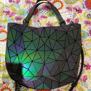 Iridescent Geometric Purse. Can be worn as a shoulder bag or messenger bag.
